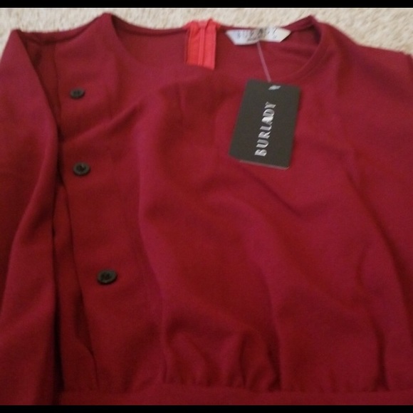 NWT Burgundy Dress .  Medium - Picture 5 of 8